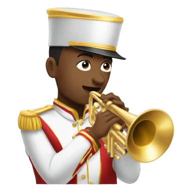 Marching band trumpet player  sticker
