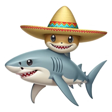 shark with a mexican sticker