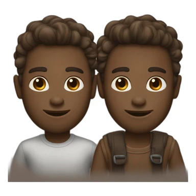 A pair of Travis dark mocha sticker