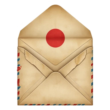 An ancient Japanese envelope sticker