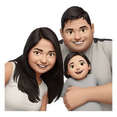 happy family moment together sticker