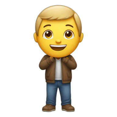 A person welcoming sticker