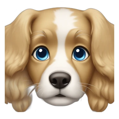 goold dog with blue eyes sticker