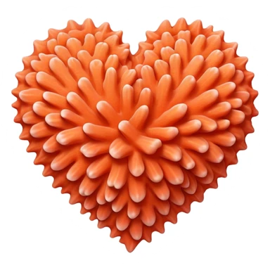 Coral heart sticker
