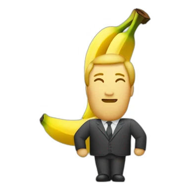 A men with banana sticker