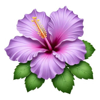 lilac hibiscus side view sticker