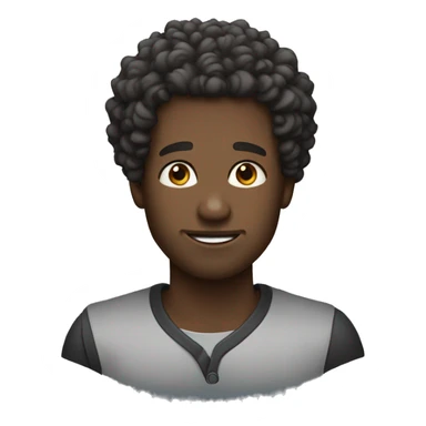 A  curly-haired  black  man. sticker