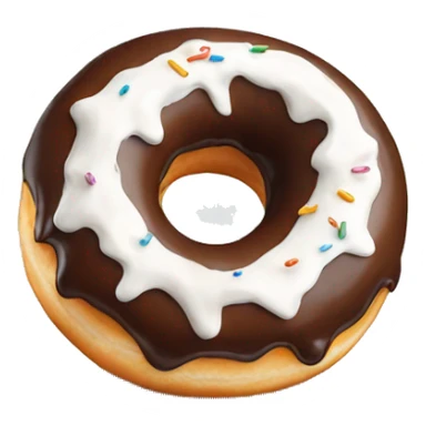 Donut with white cream sticker