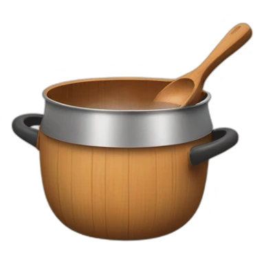 reverted cooking pot wooden spoon sticker