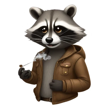 A RACoon smoking sticker