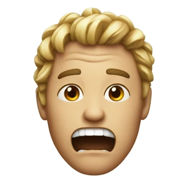 Apple emoji beat up sticker