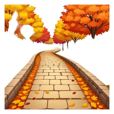 Scenic autumn park sticker