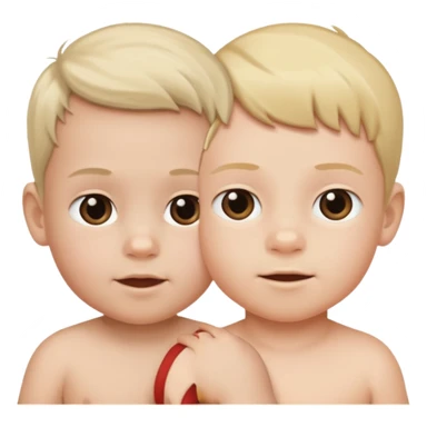 On the left side, it is half a photo of a baby, on the right side, it is half a photo of a young boy. Half baby half boy sticker