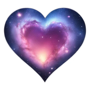 galaxy heart sticker