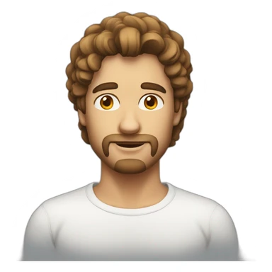 homme blanc avec cheveux brun long sticker