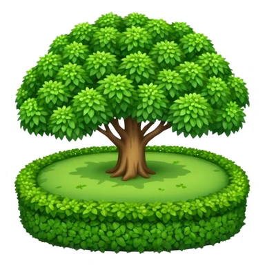 shrubs in a large, spacious garden sticker