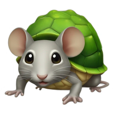 Souris sur tortue sticker