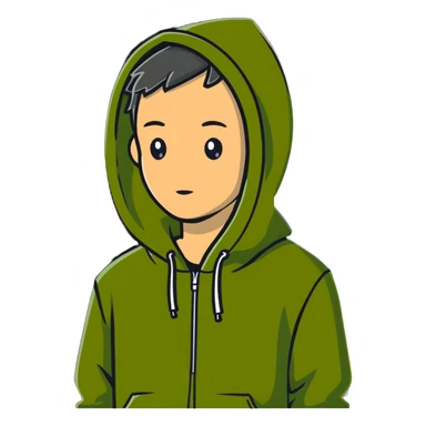 olive green hoodie sticker