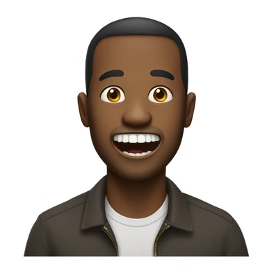 Man with giant two front teeth sticker