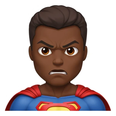 superhero showing Anger - strong feeling of displeasure or hostility sticker