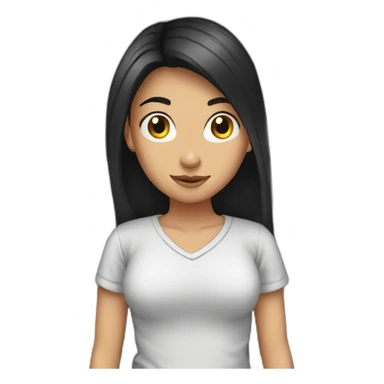 Pretty girl with long dark hair in prison sticker