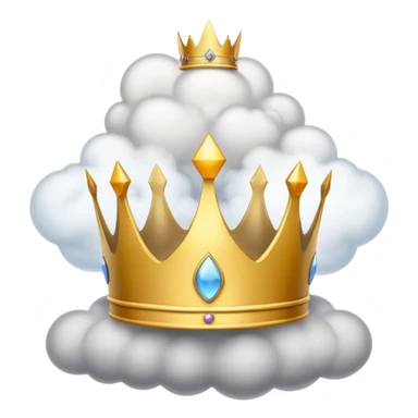 Put this 👑 on top  of 😶‍🌫️ sticker
