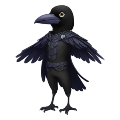 raven in human suit sticker