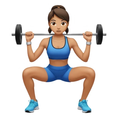 girl doing squat sticker