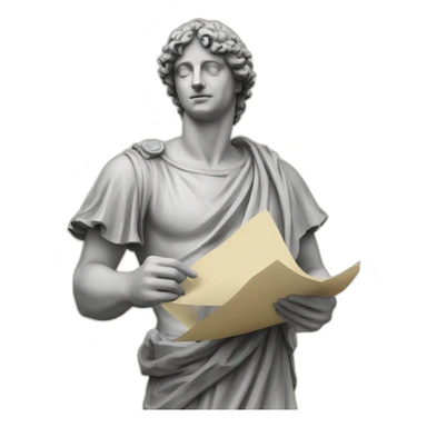 statue holding papers italy sticker