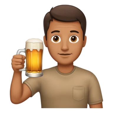 Dad with an beer in the hand sticker