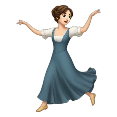 elizabeth bennet dancing sticker