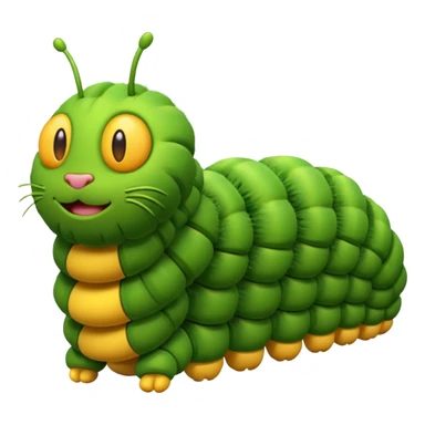 3d Caterpillar sticker