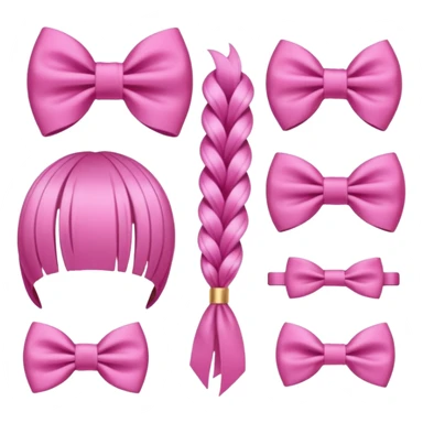 Pink Hair accessories sticker
