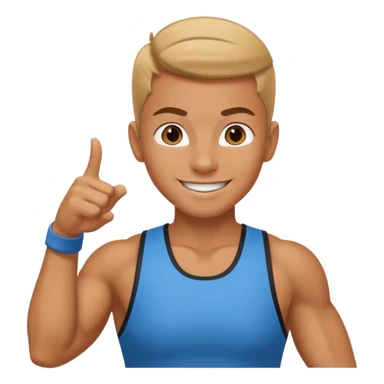 Gym trainer pointing at the camera sticker