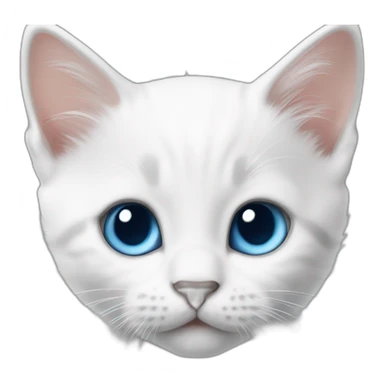 Kitten white whit blue eyes  sticker