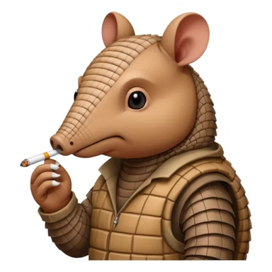 curious hacker armadilloarmadillo smoking cigarette whos always coding 24/7 sticker