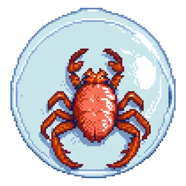 MRI parasitic embryo, digital, fetal small shape in otherworldly bubble, eerie, horror, pupa, crystalis, in-utero, sea-life, crustaceanoid, photorealismm syphonophore sticker