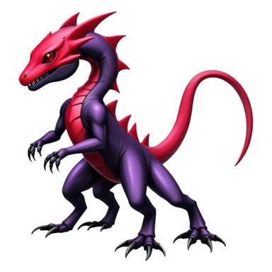 Shiny Gothic Edgy epic Salandit-Genesect-Miraidon-Fakémon-hybrid-creature (full body)  sticker