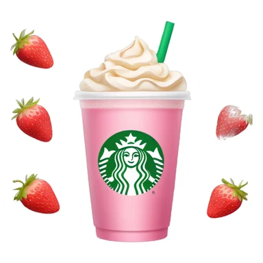 Starbucks drink that is pink with strawberries  sticker