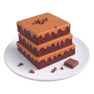 chocolate brownie with fudge sticker