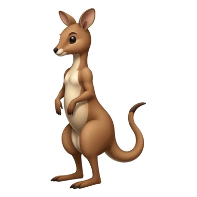 Kangaroo balancing on its tail sticker