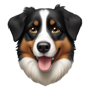 Black and tan Australian shepherd dog black nose sticker