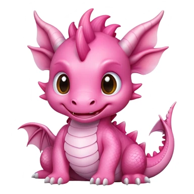 baby pink cute dragon sticker