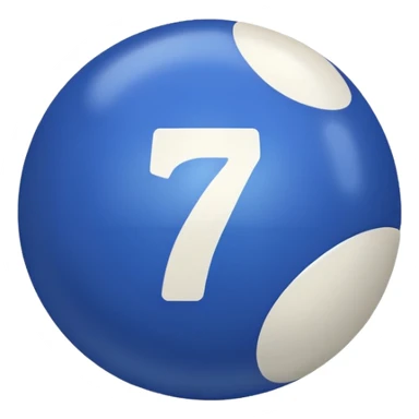 pull ball with the number 7 blue sticker