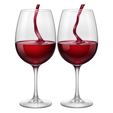 2 red wine glasses are knocked against each other sticker