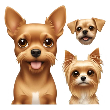 two dogs, one a light red Chihuahua, the other a Yorkshire Terrier sticker