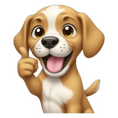 puppy giving thumbs up sticker
