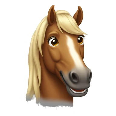 horse with a big smile sticker