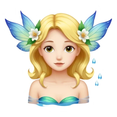 Water and blossom fairy sticker