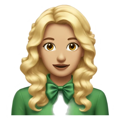 christmas pink bow on blonde hair sticker